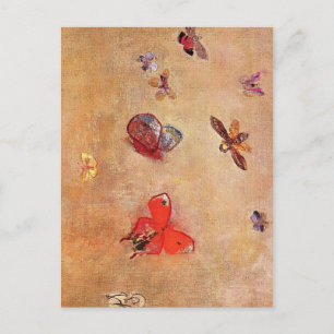 Butterflies by Odilon Redon Postcard
