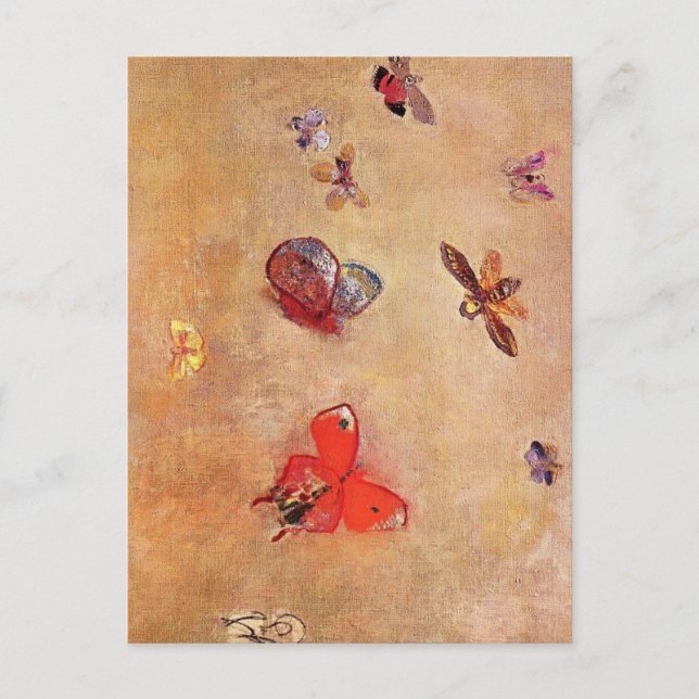 Butterflies by Odilon Redon Postcard (Front)