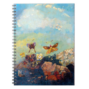 Butterflies by Odilon Redon, Whimsical Butterfly Notebook