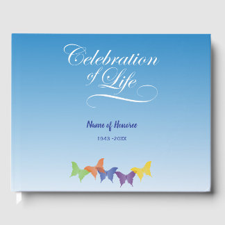 Butterflies Celebration of Life Memorial Guest Book