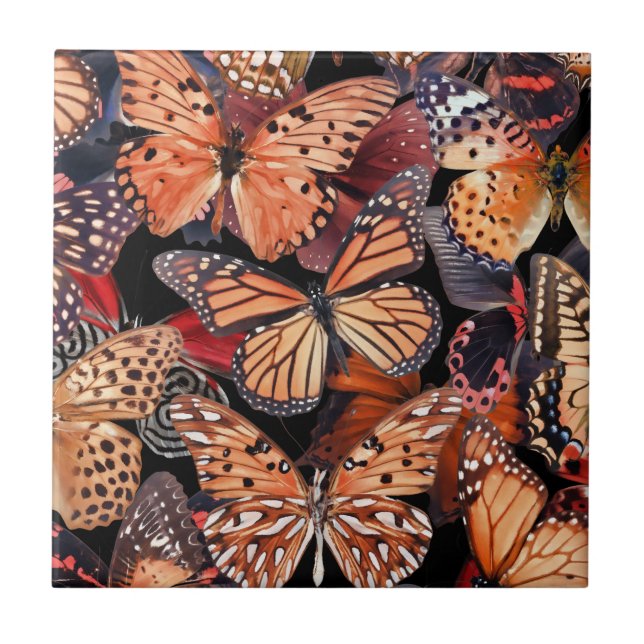Butterflies Ceramic Tile (Front)