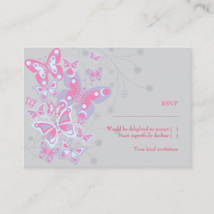 Butterflies (Cool Chic) RSVP Card