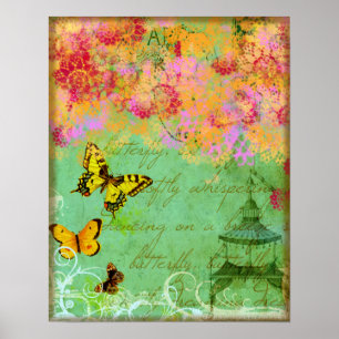Butterflies Dancing on a Breeze Poster Print