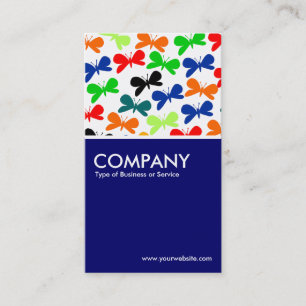 Butterflies - Deep Navy Business Card