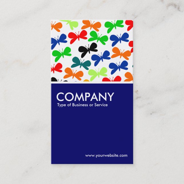 Butterflies - Deep Navy Business Card (Front)