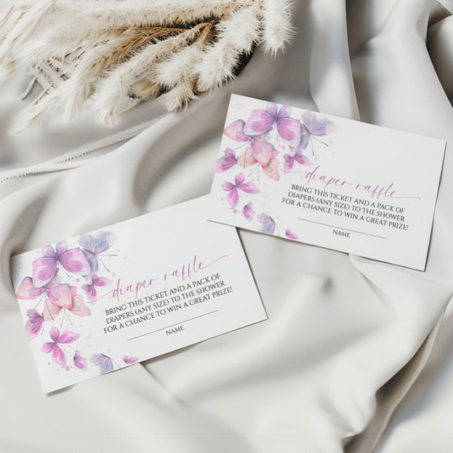 Butterflies Diaper Raffle  Enclosure Card (Creator Uploaded)