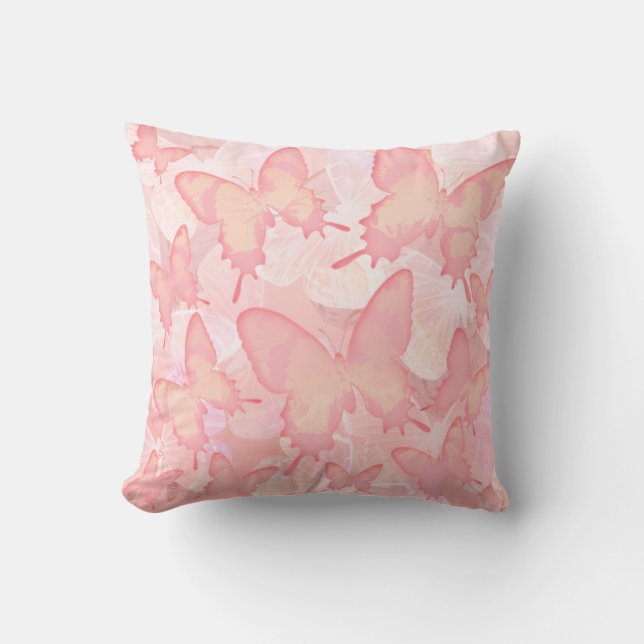 Butterflies Do It - Pink Cushion (Front)