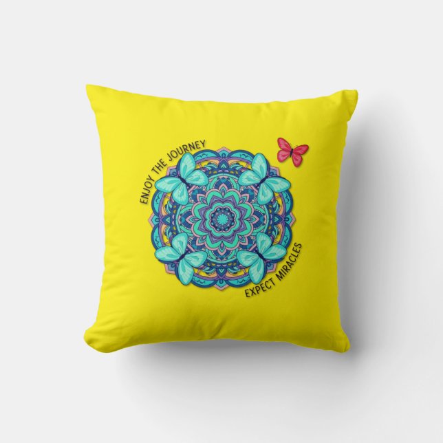 Butterflies Enjoy The Journey Cushion (Front)