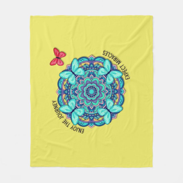 Butterflies Enjoy The Journey Fleece Blanket (Front)