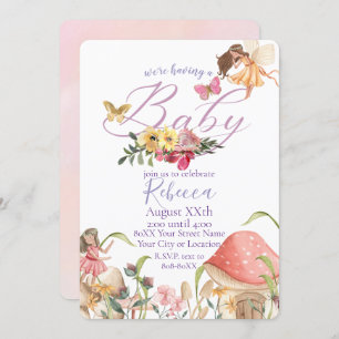 Butterflies & Fairies Flower Garden Invitation