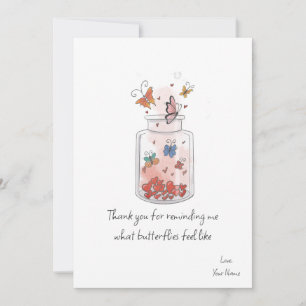 Butterflies Feel Valentine's Day Flat Card