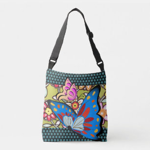 Butterflies & Flowers Crossbody Bag
