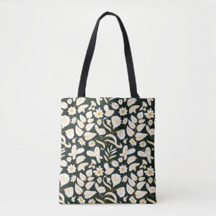 Butterflies & Flowers: Doodle Summer Pattern. Tote Bag