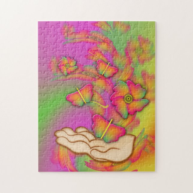 Butterflies & Flowers Jigsaw Puzzle (Vertical)