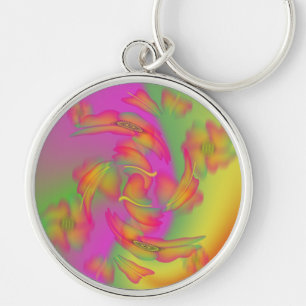 Butterflies & Flowers Key Ring