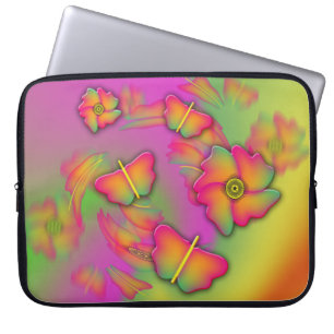 Butterflies & Flowers Laptop Sleeve
