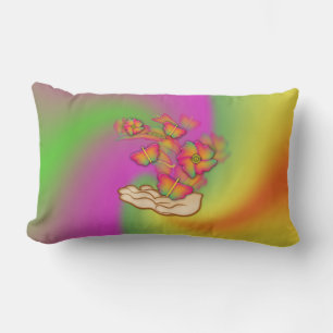 Butterflies & Flowers Lumbar Cushion