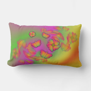 Butterflies & Flowers Lumbar Cushion