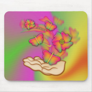 Butterflies & Flowers Mouse Pad