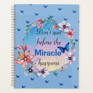 Butterflies & Flowers Positive Mindset Quote  Planner