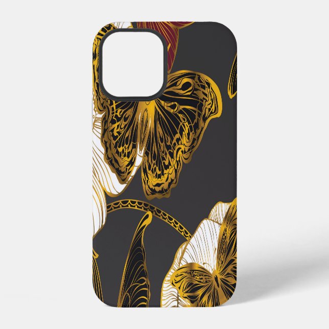 Butterflies & Flowers: Spring Boho Pattern iPhone Case (Back)