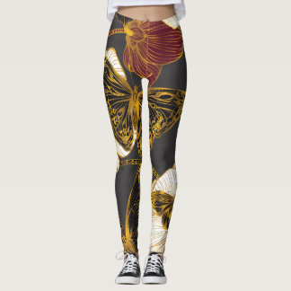 Butterflies & Flowers: Spring Boho Pattern Leggings