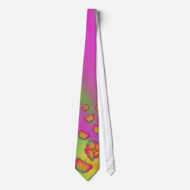 Butterflies & Flowers Tie (Front)