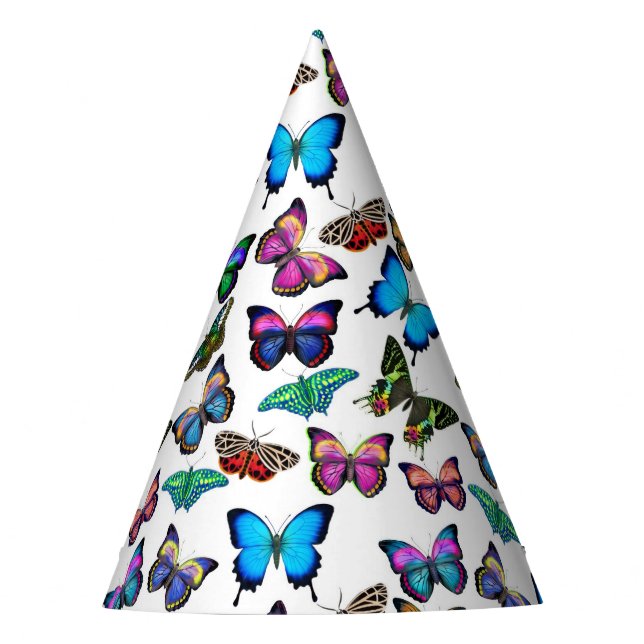 Butterflies Fluttering By Party Hat (Front)