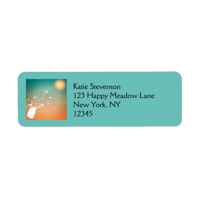 Butterflies Flying Towards the Sun Return Address Label (Front)