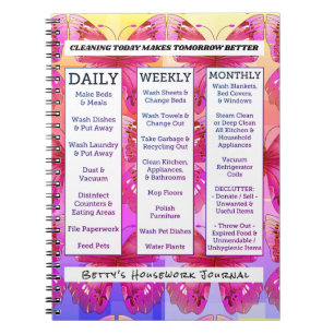 Butterflies Forever Personalised Housework Journal