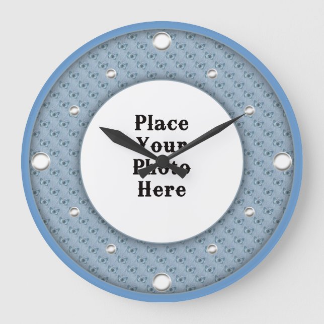 Butterflies Frame Your Photo Wall Clock (Front)