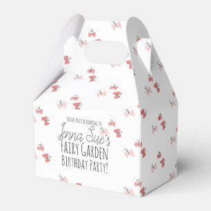 Butterflies Garden Birthday Pink Favour Box