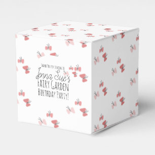 Butterflies Garden Birthday Pink Favour Box