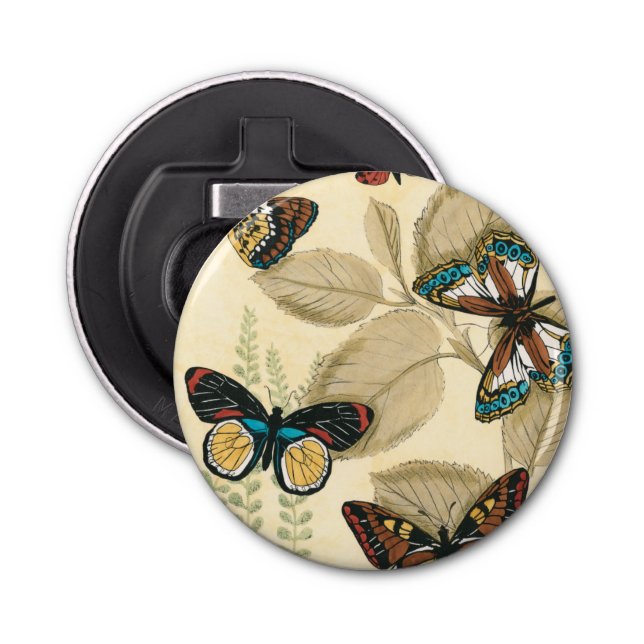 Butterflies Gliding Over Leaves Bottle Opener (Front)