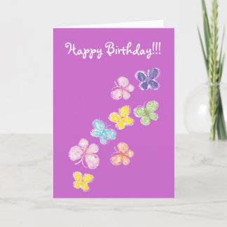 butterflies  Happy Birthday!!! Card