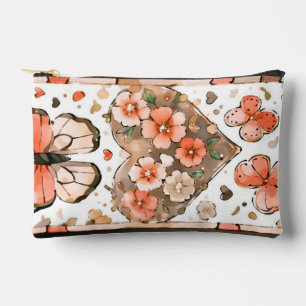 Butterflies, Hearts and Flowers Accessory Pouch