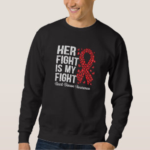 Butterflies Her Fight Is My Fight Heart Disease Aw Sweatshirt