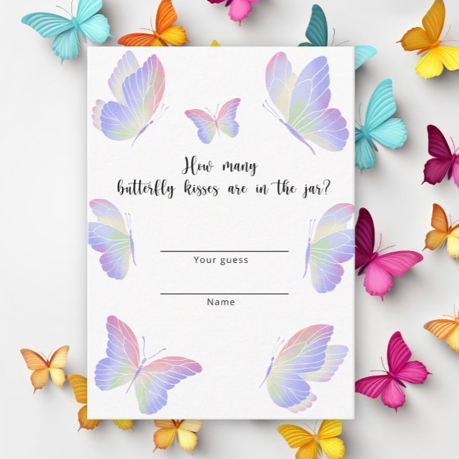 Butterflies - How many butterfly kisses Enclosure Card (Creator Uploaded)