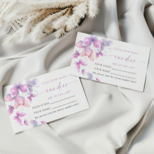 Butterflies How Many Candies Shower Game card