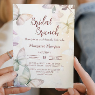 Butterflies I Floral Bridal Brunch Invitation