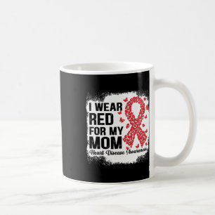 Butterflies I Wear Red For My Mum Heart Disease Aw Coffee Mug