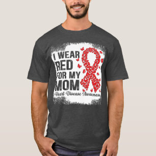 Butterflies I Wear Red For my mum Heart Disease Aw T-Shirt