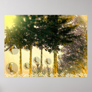 Butterflies in a Bubble Poster