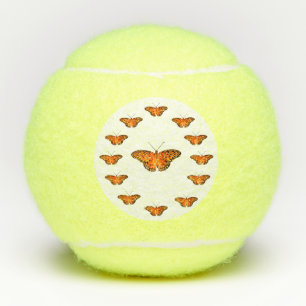 Butterflies in circle tennis balls