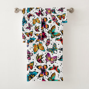 Butterflies In Colour Bath Towel Set