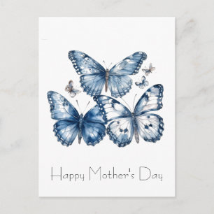 Butterflies in Delft Blue Postcard