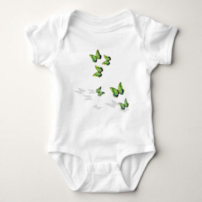 Butterflies in flight baby bodysuit (Front)