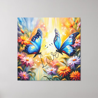 butterflies in love canvas print