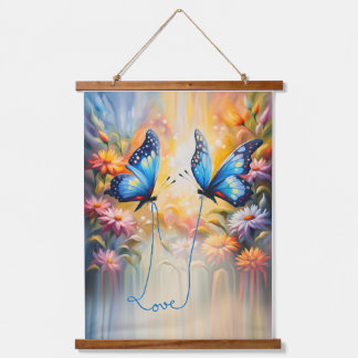 butterflies in love hanging tapestry
