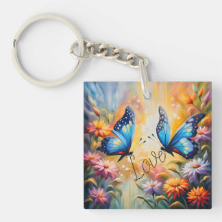 butterflies in love key ring